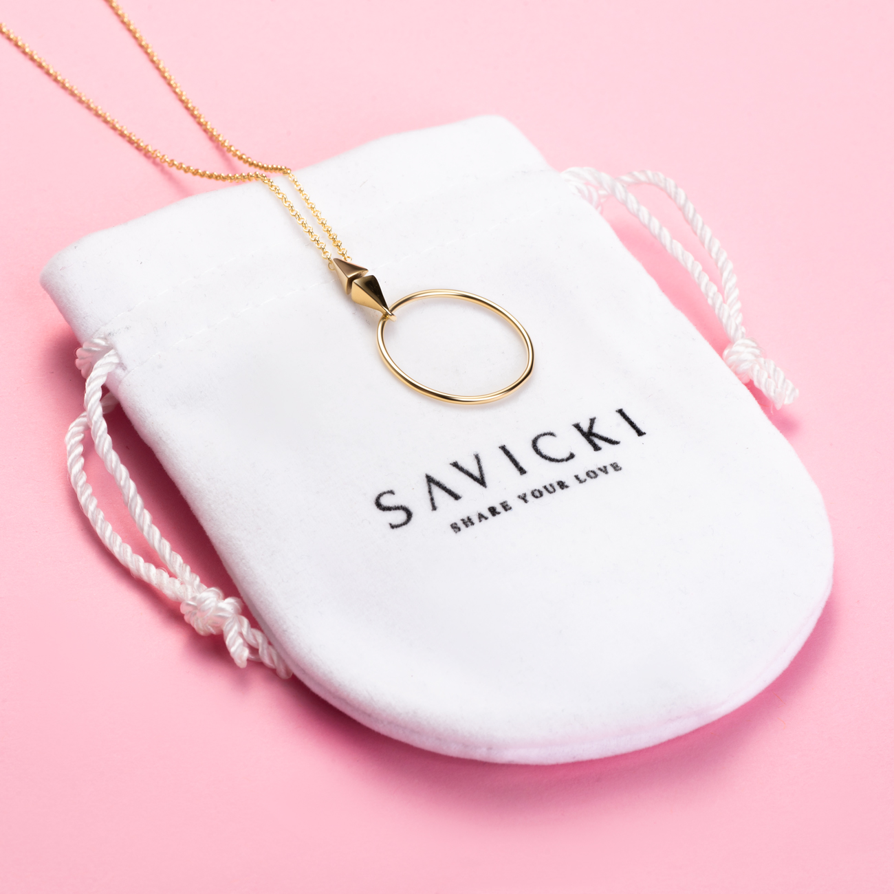 Naszyjnik koło Savicki: srebrny pozłacany