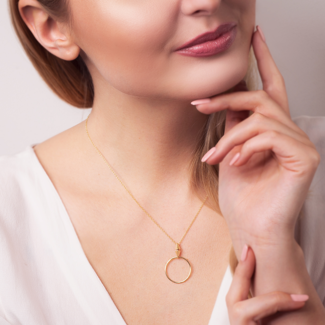 Naszyjnik koło Savicki: srebrny pozłacany