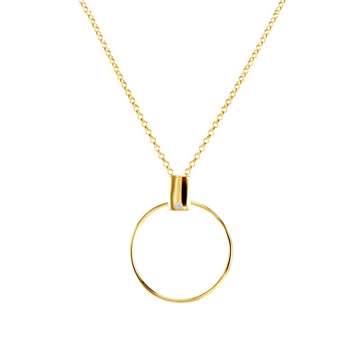 Náhrdelník SAVICKI: pozlacené stříbro, zirkon