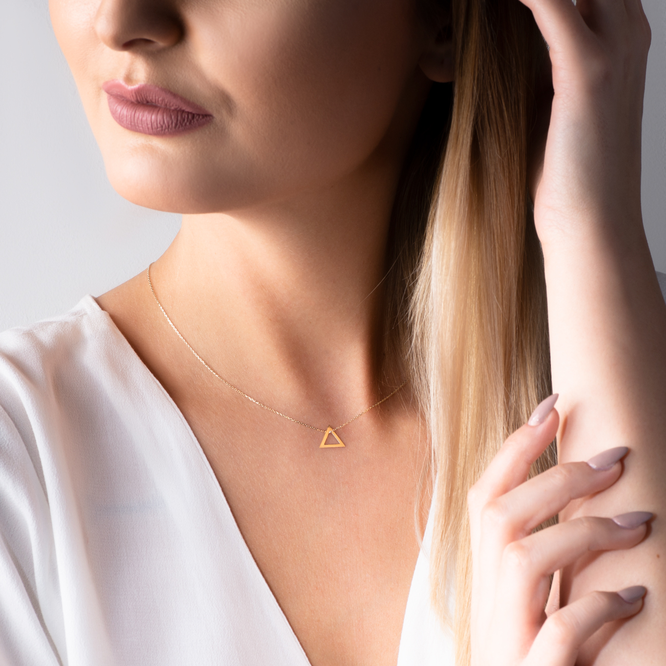 Naszyjnik trójkąt Savicki: złoty - 4