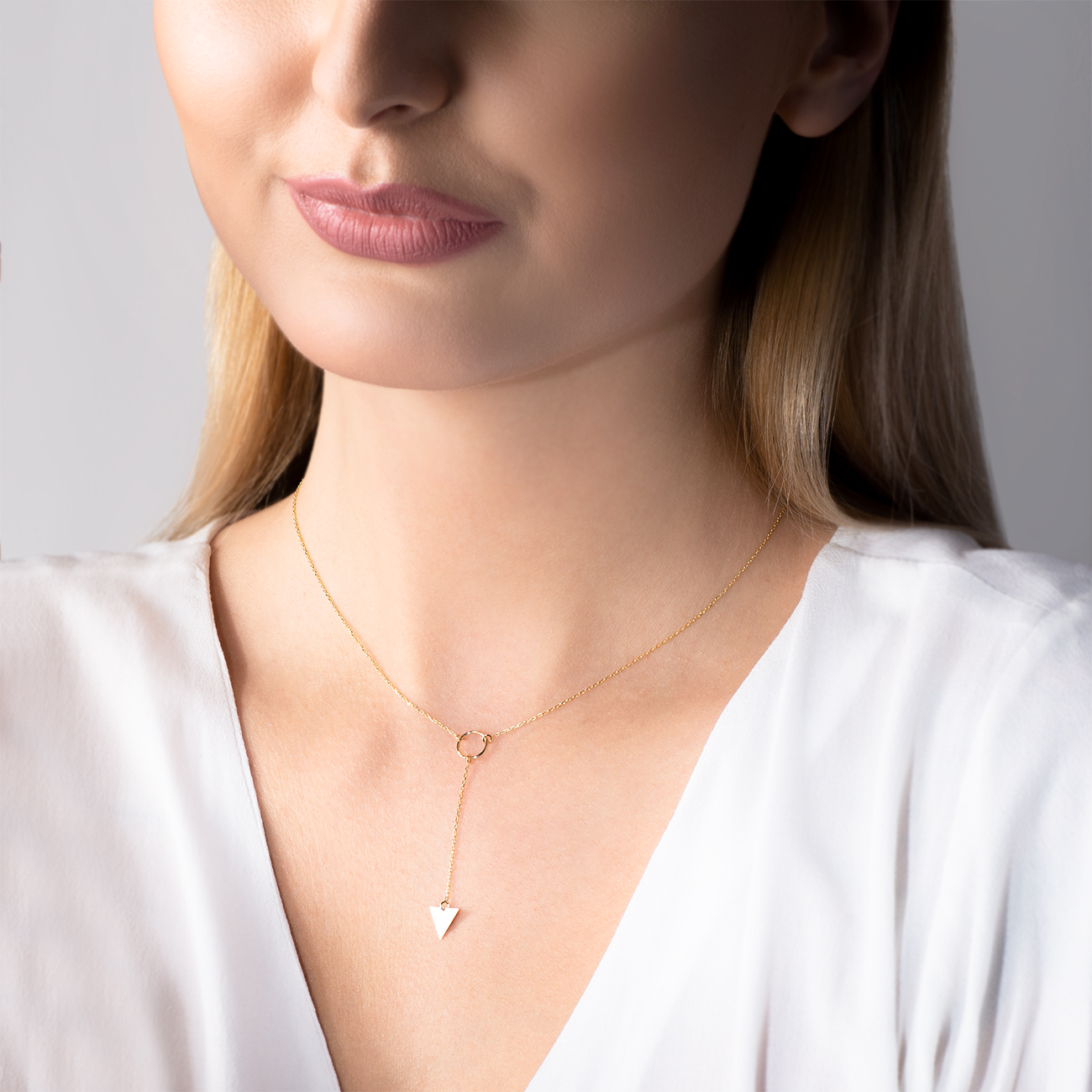 Naszyjnik trójkąt Savicki: złoty - 4