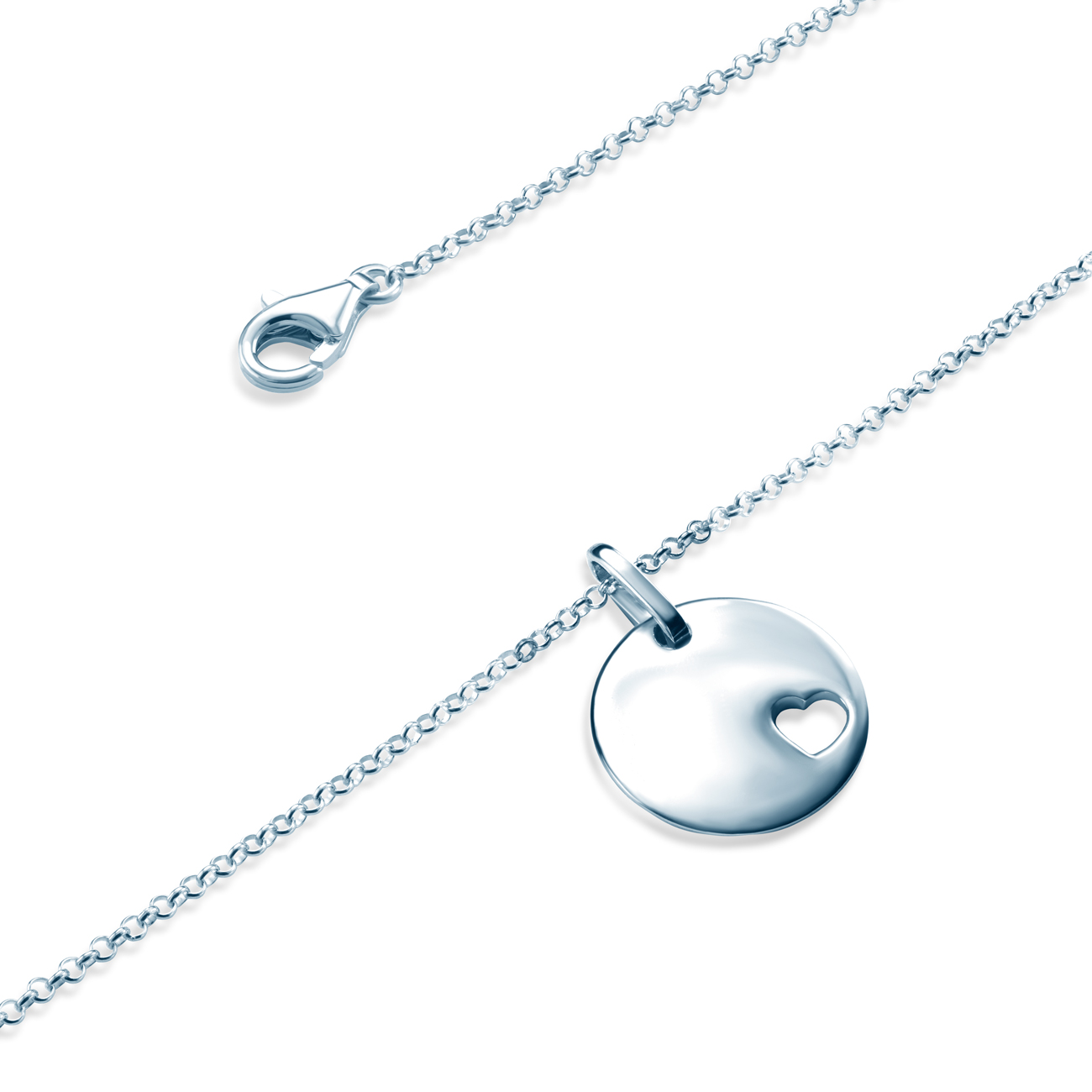Naszyjnik wiszący serce Savicki: srebrny - 4