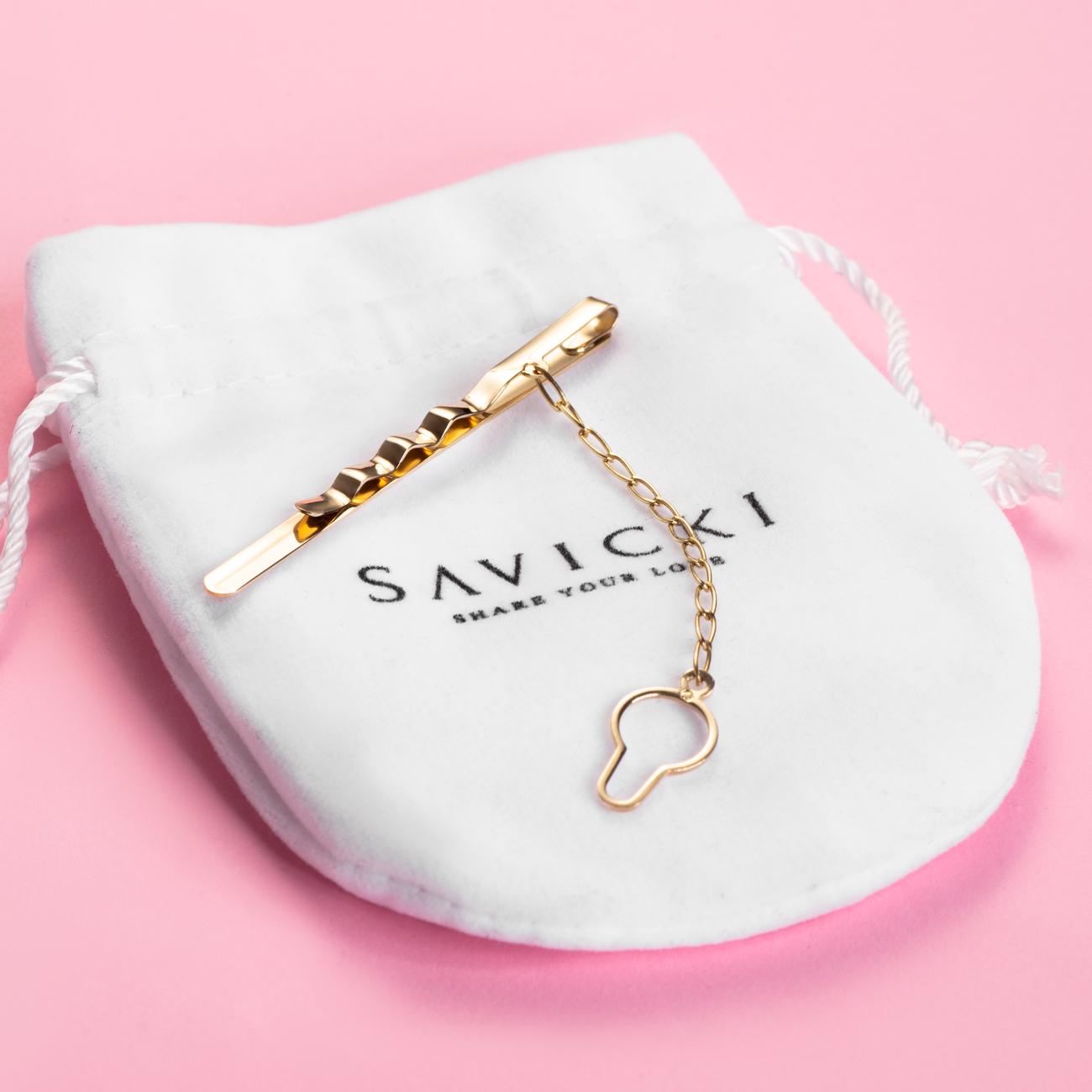 Spinka do krawatu Savicki: złota