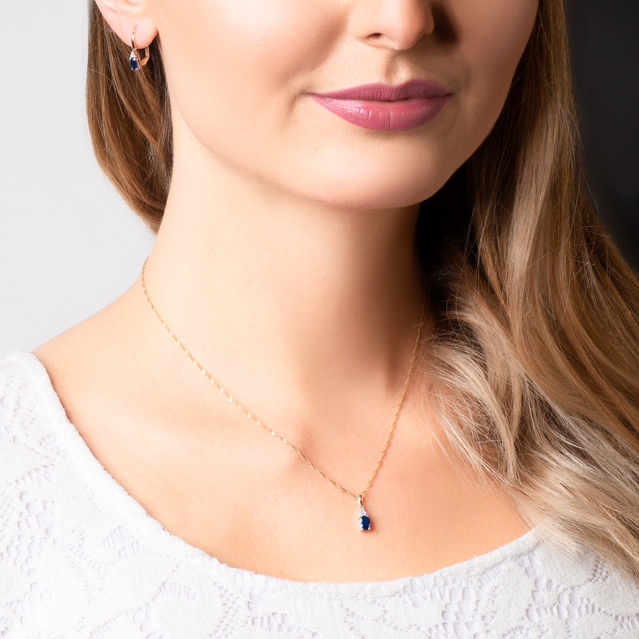 Zawieszka Savicki: dwukolorowe złoto, diamenty, tanzanit