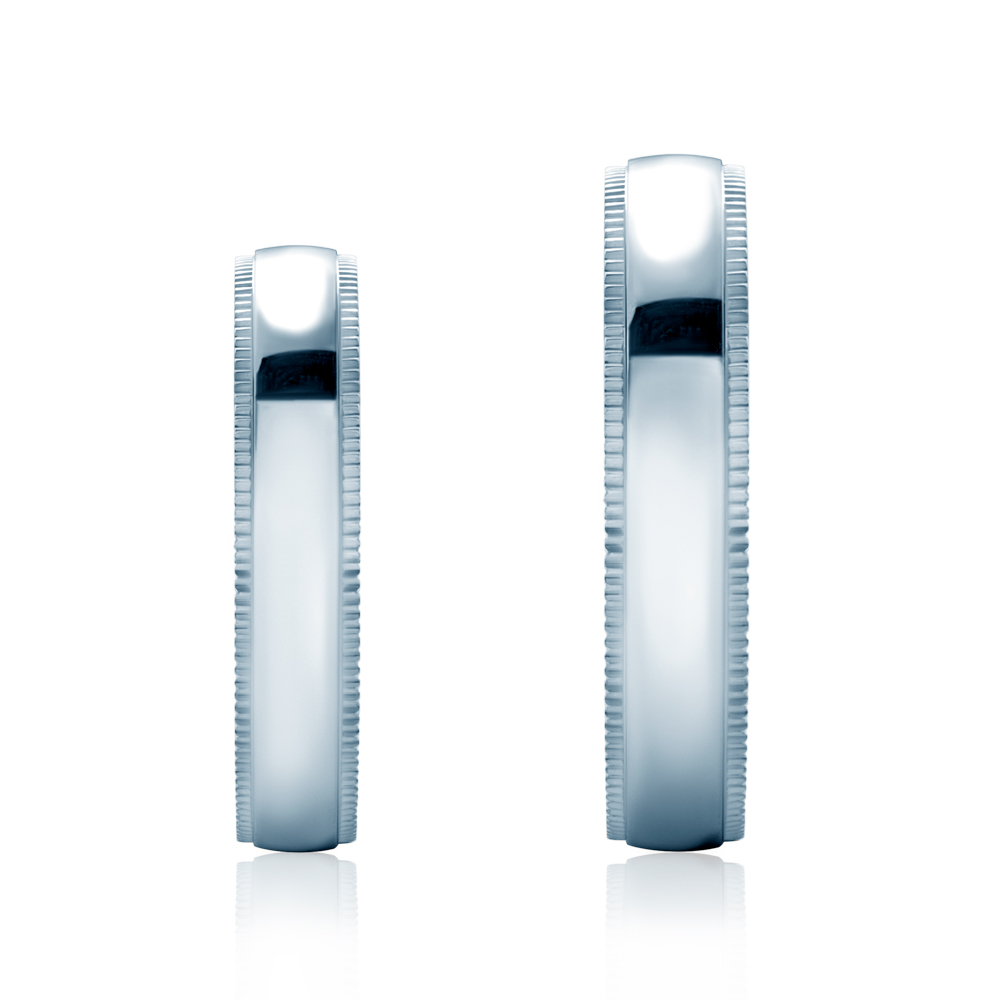 Eheringe: Weißgold, Halbrund, 4 mm