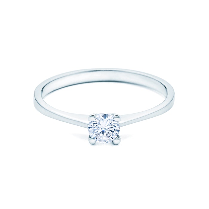 Solitaire Engagement Ring: white gold, diamond