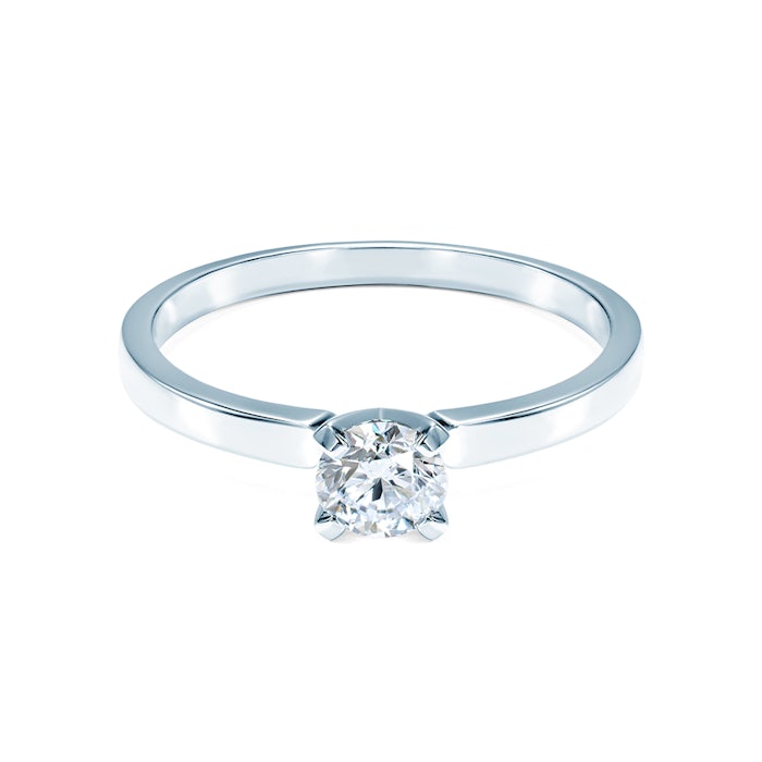 Solitaire Engagement Ring: white gold, diamond