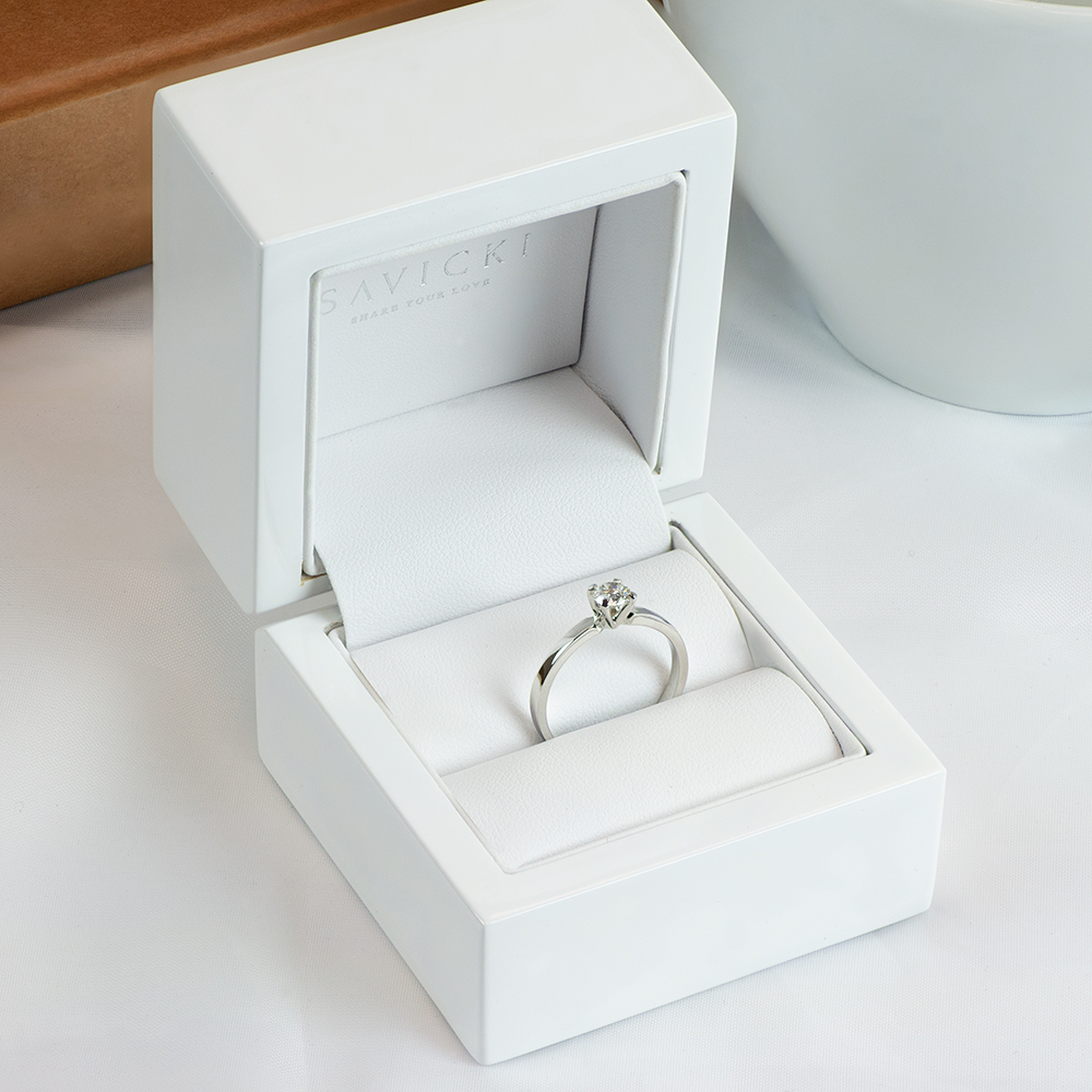 Verlobungsring SAVICKI: Weißgold, Diamant