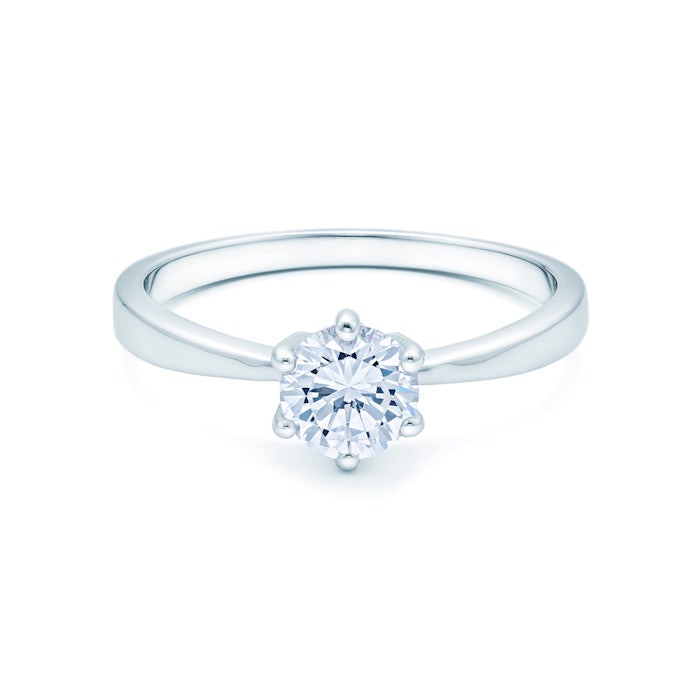 Zásnubní prsten SAVICKI: bílé zlato, diamant