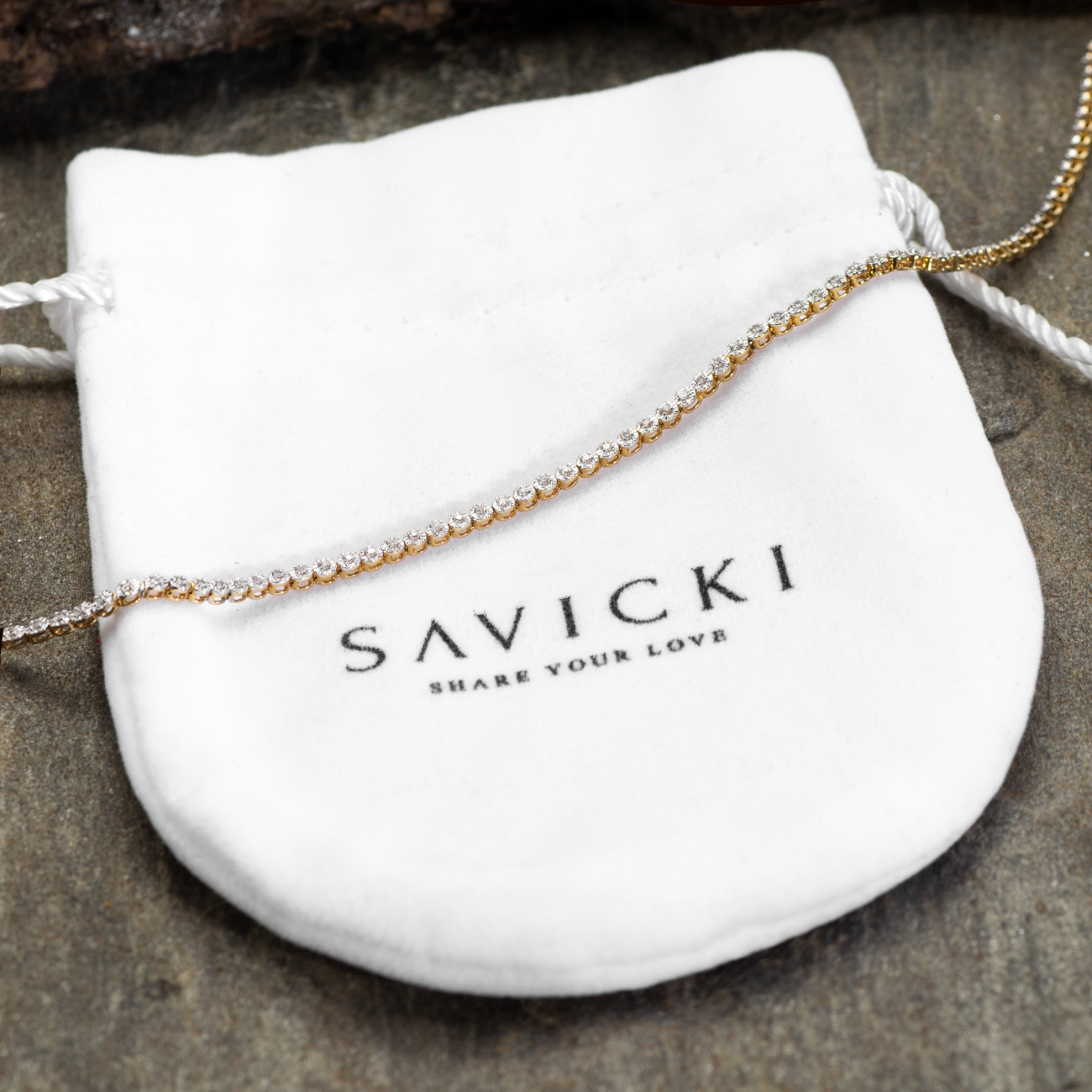 Bransoletka Savicki: złota, diamenty