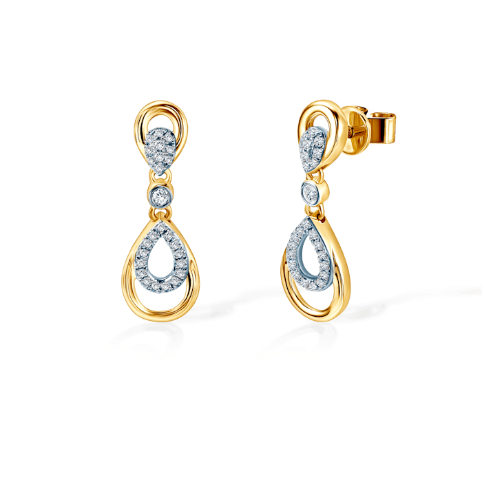 Náušnice SAVICKI: zlaté, diamanty