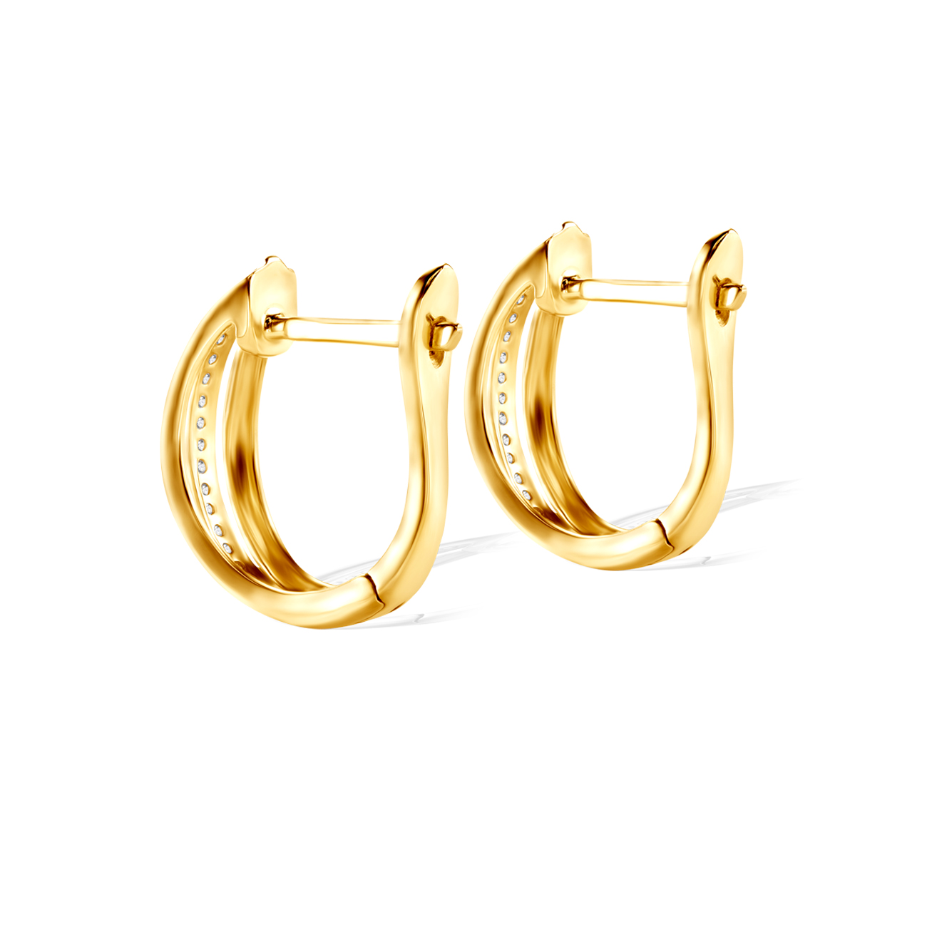 Kolczyki Savicki: dwukolorowe złoto, diamenty