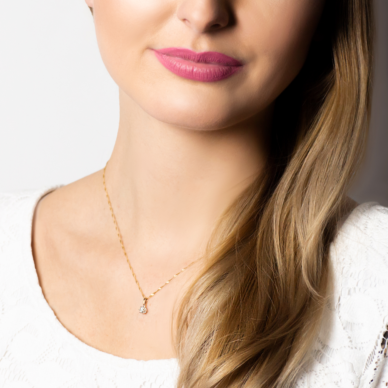 Zawieszka Savicki: dwukolorowe złoto, diament - 5