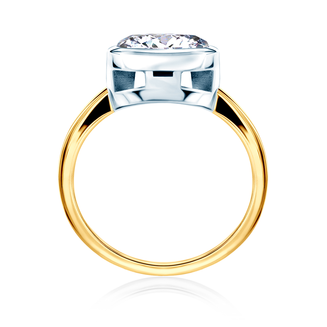 Pierścionek zaręczynowy SAVICKI: dwukolorowe złoto, diament