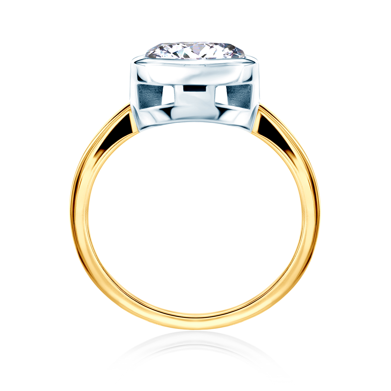 Pierścionek zaręczynowy SAVICKI: dwukolorowe złoto, diament