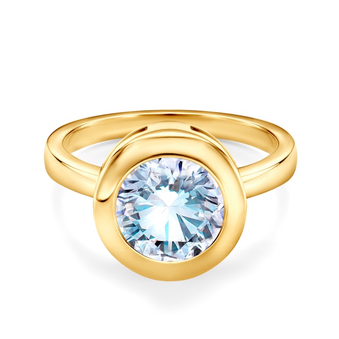 Zásnubný prsteň SAVICKI: žlté zlato, diamant