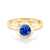 SAVICKI eljegyzési gyűrű: arany kék zafírral