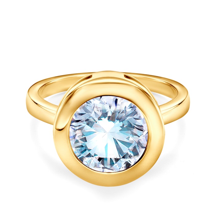 Tension Engagement Ring: gold, diamond