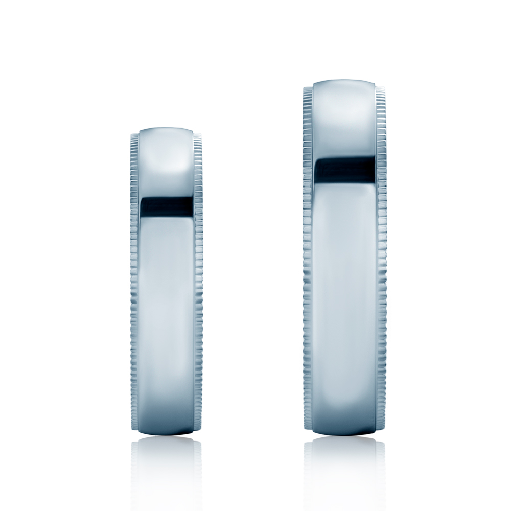 Eheringe: Weißgold, Halbrund, 5 mm