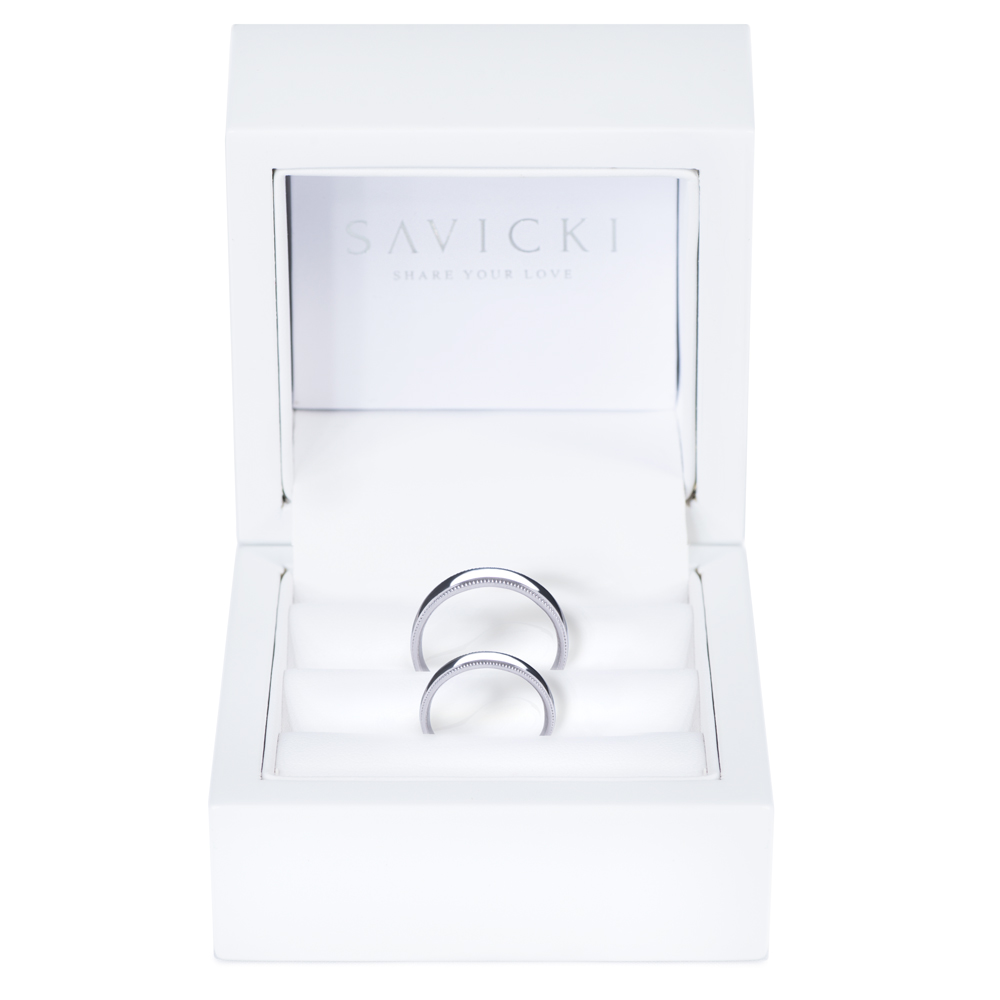 Eheringe: Weißgold, Halbrund, 5 mm