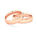 Svadobné obrúčky: ružové zlato, polkruhové, 5 mm