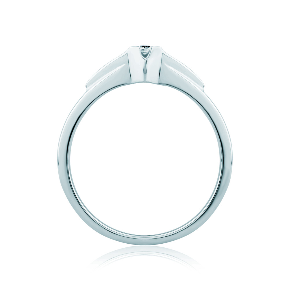 Pierścionek zaręczynowy SAVICKI: białe złoto, diament