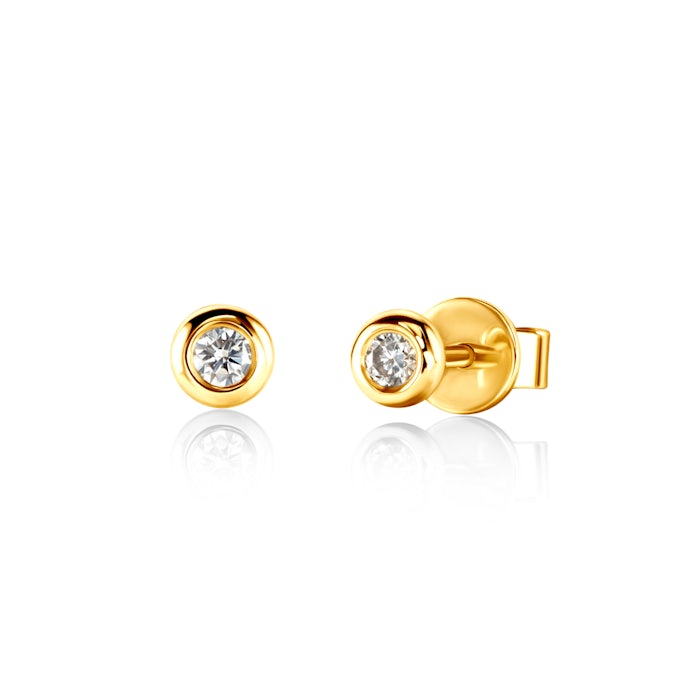 Earrings Savicki: gold, diamonds
