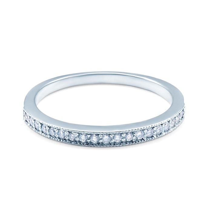 Pierścionek SAVICKI: białe złoto, diamenty