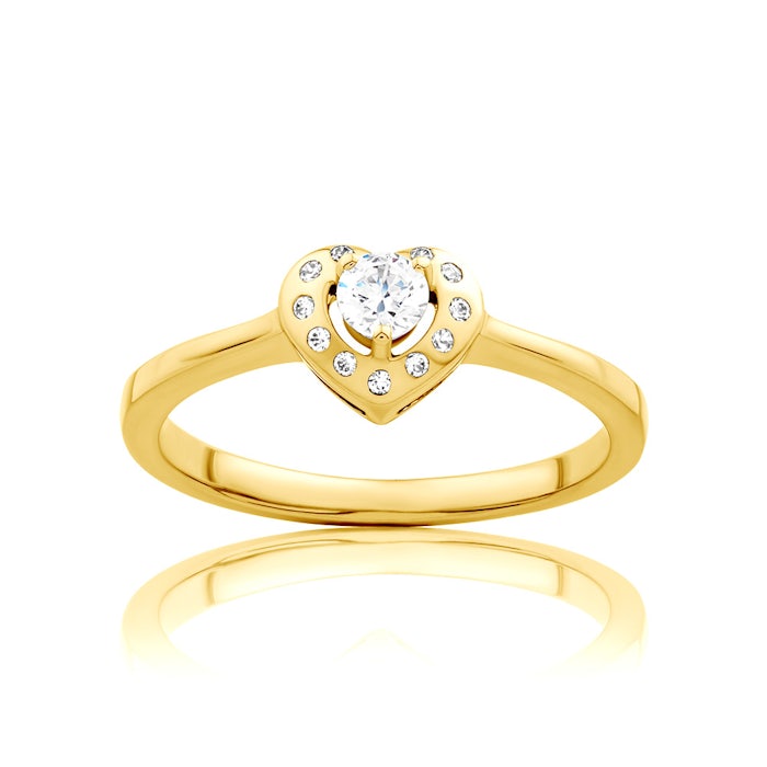 Pierścionek zaręczynowy serce SAVICKI: złoty, diament