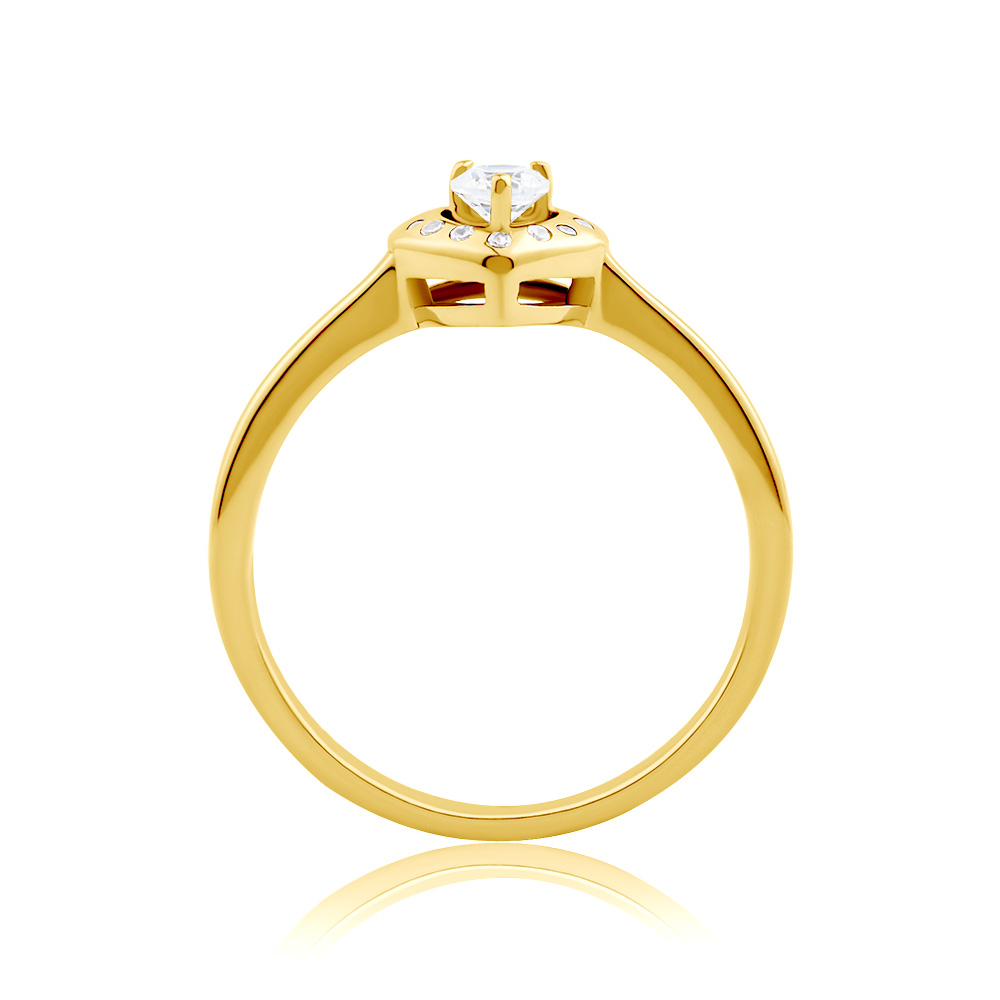 Pierścionek zaręczynowy serce SAVICKI: złoty, diament