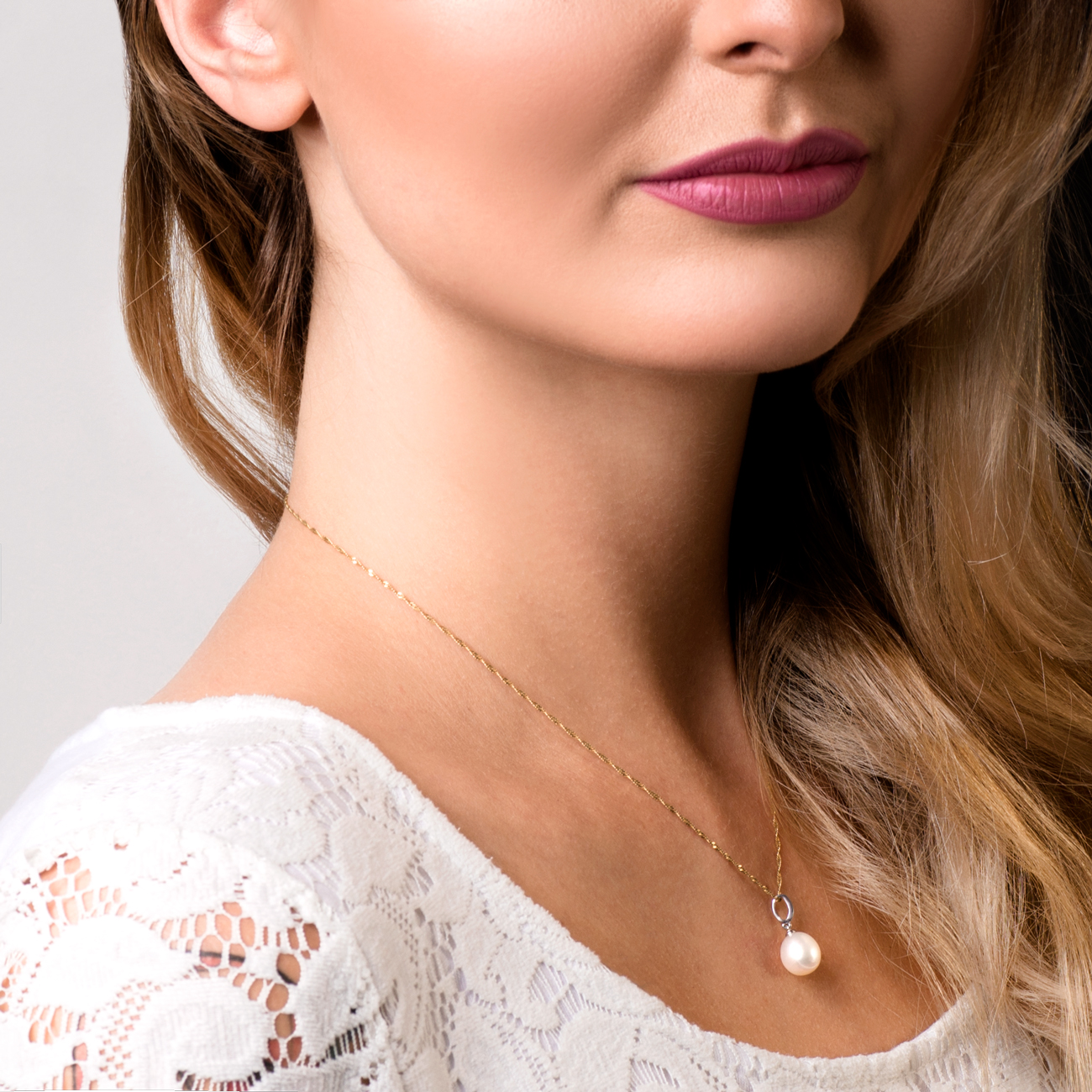 Anhänger Savicki: Weißgold, Perle, Diamanten - 3