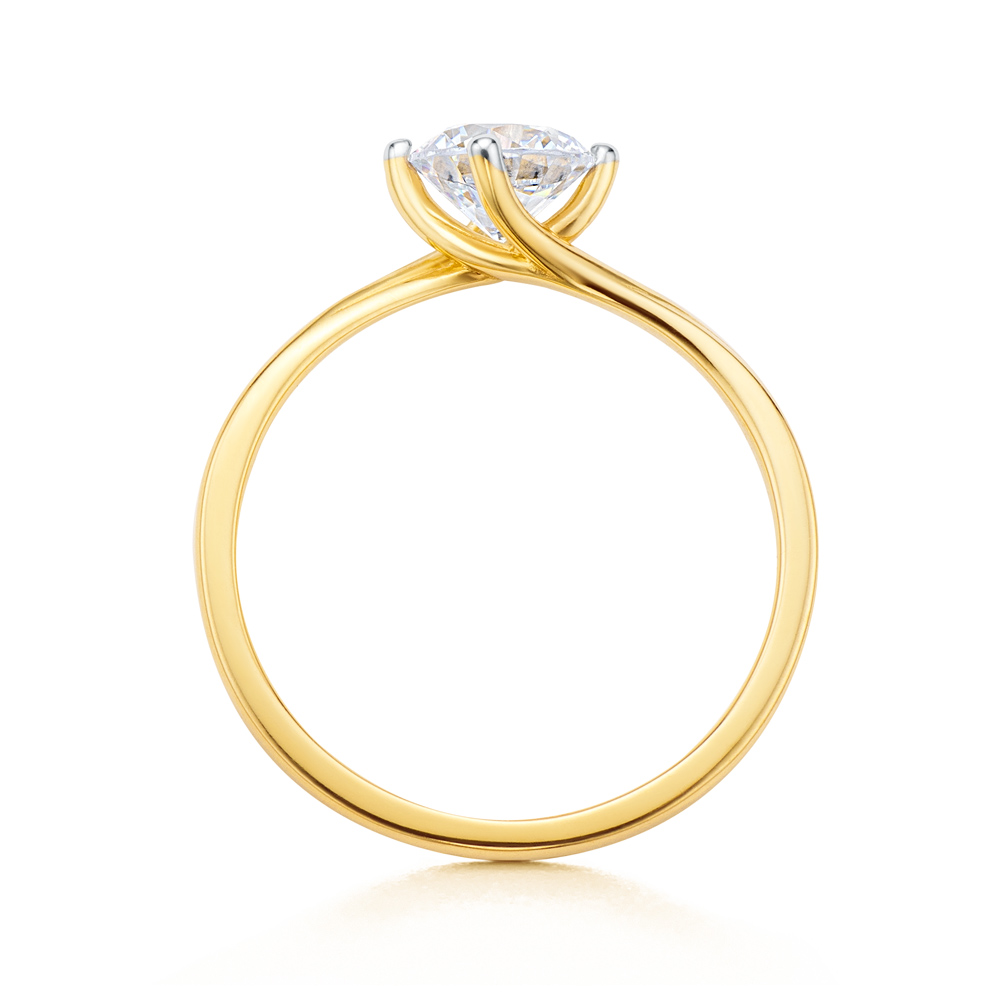 Verlobungsring SAVICKI: Zweifarbiges Gold, mit Zirkonia