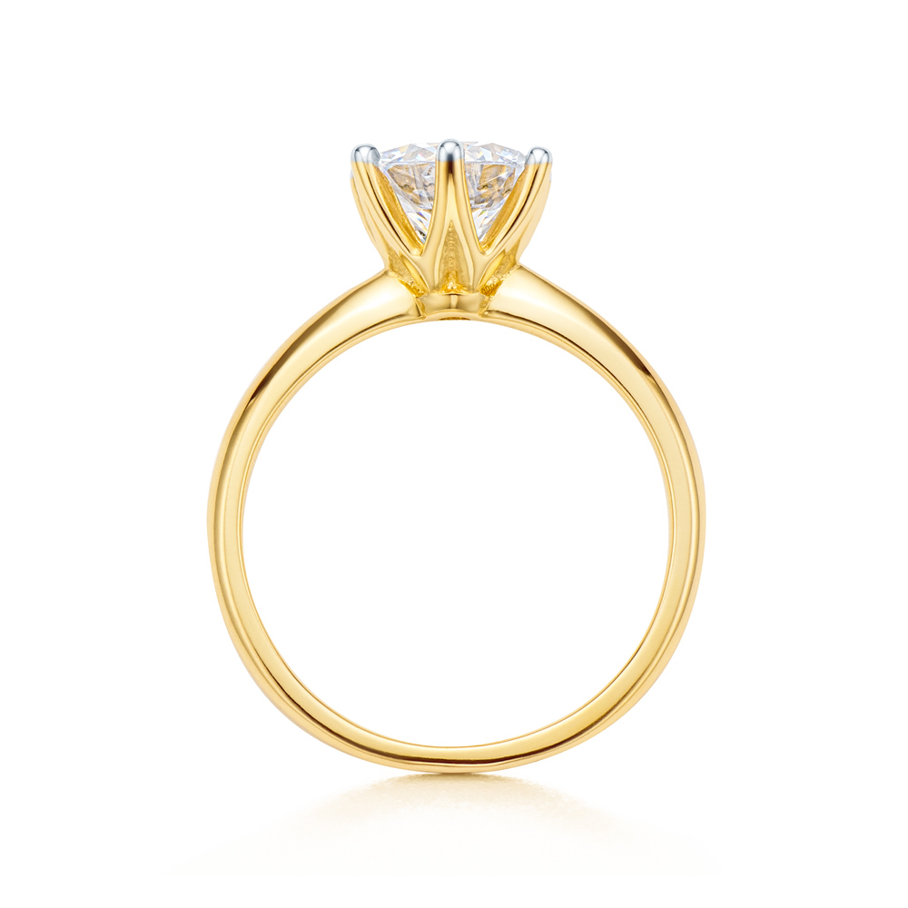 Verlobungsring SAVICKI: Zweifarbiges Gold, mit Zirkonia