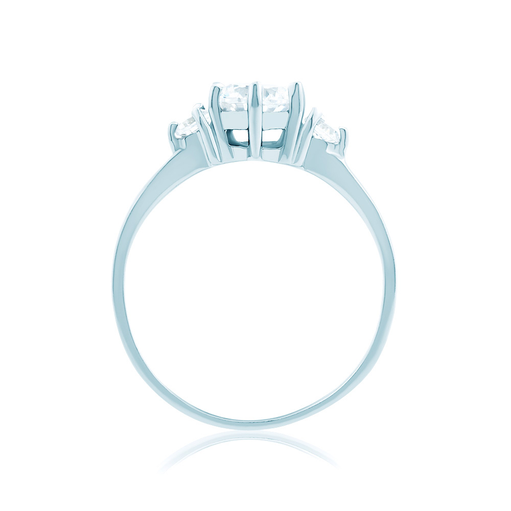 Pierścionek zaręczynowy SAVICKI: białe złoto, diamenty