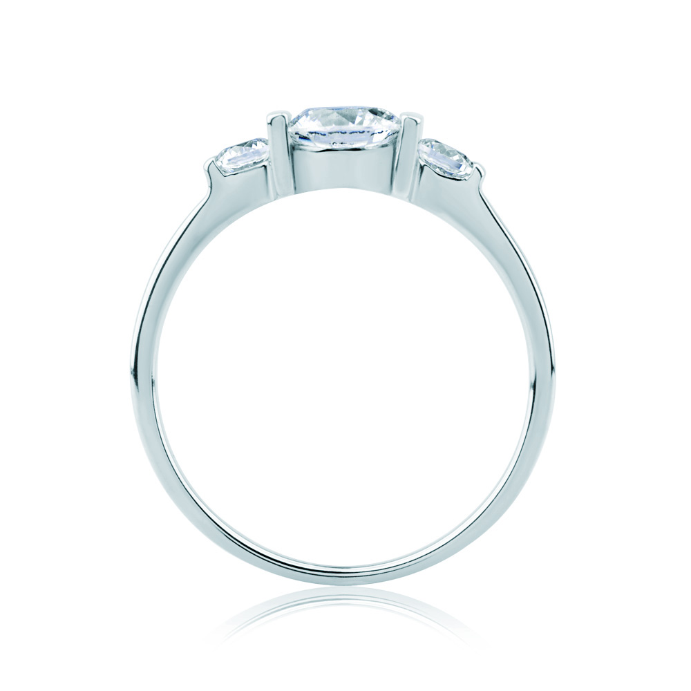 Pierścionek zaręczynowy Classical Inspiration: białe złoto, diamenty