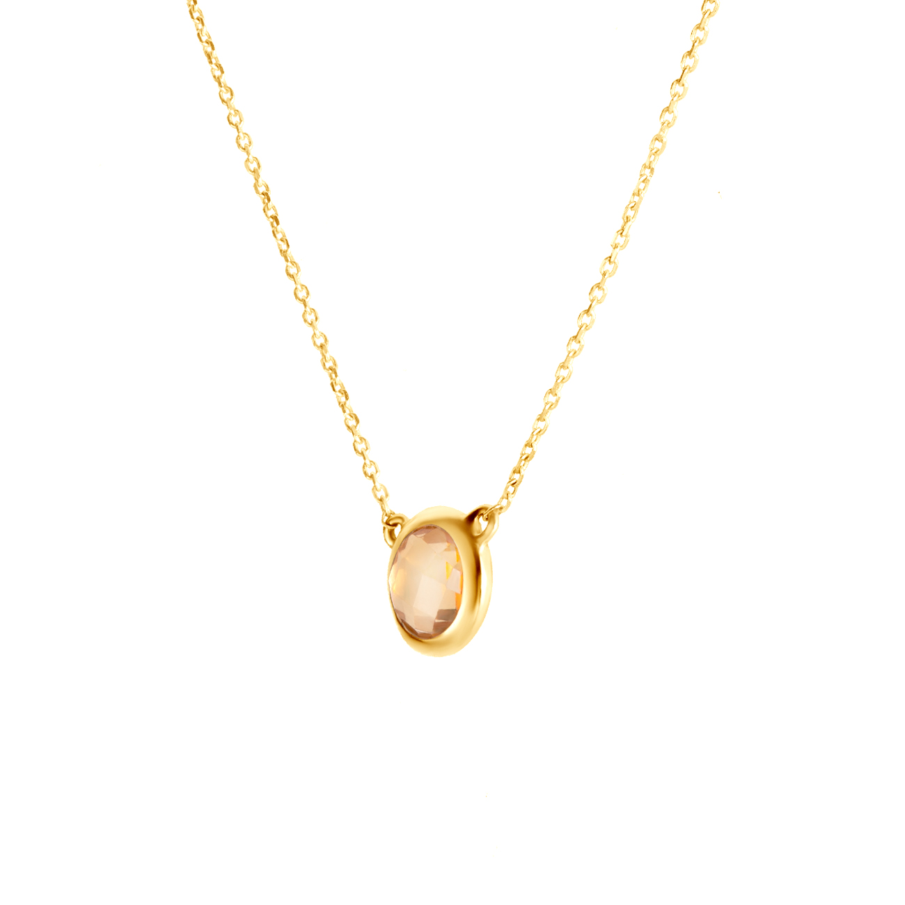 Necklace Savicki: gold, citrine - 3