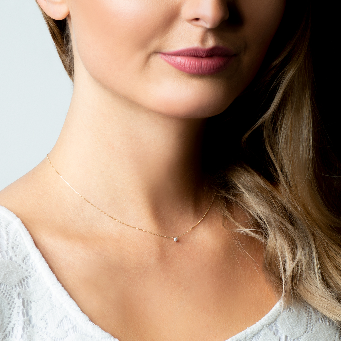 Naszyjnik Savicki: złoty, diamenty