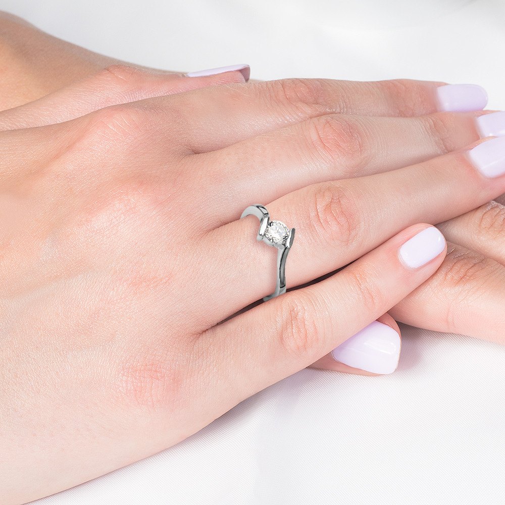 Verlobungsring SAVICKI: Weißgold, Diamant