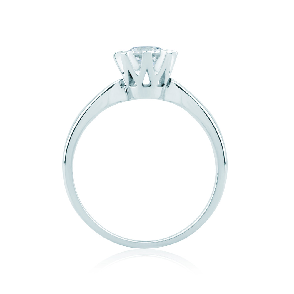 Pierścionek zaręczynowy SAVICKI: białe złoto, diament - 3