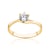 Zásnubní prsten SAVICKI: žluté zlato, diamant