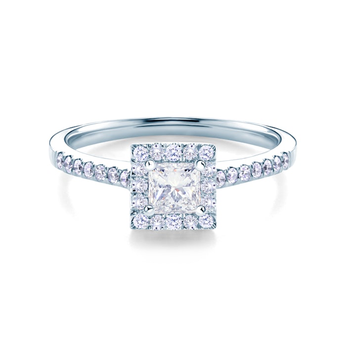 Pierścionek zaręczynowy SAVICKI: białe złoto, diament