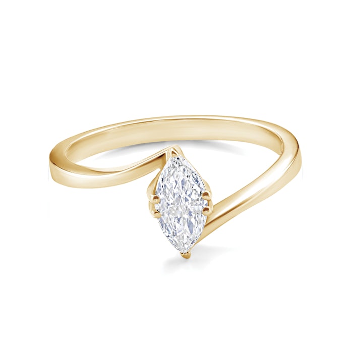 Zásnubný prsteň SAVICKI: žlté zlato, diamant