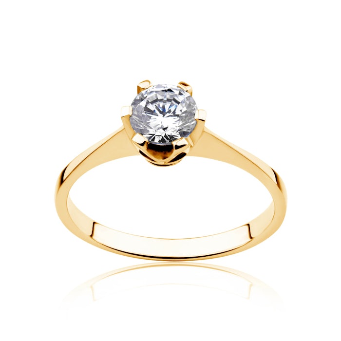 Solitaire Engagement Ring: gold, diamond