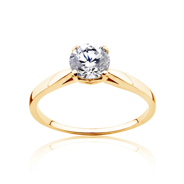 Solitaire Engagement Ring: gold, diamond