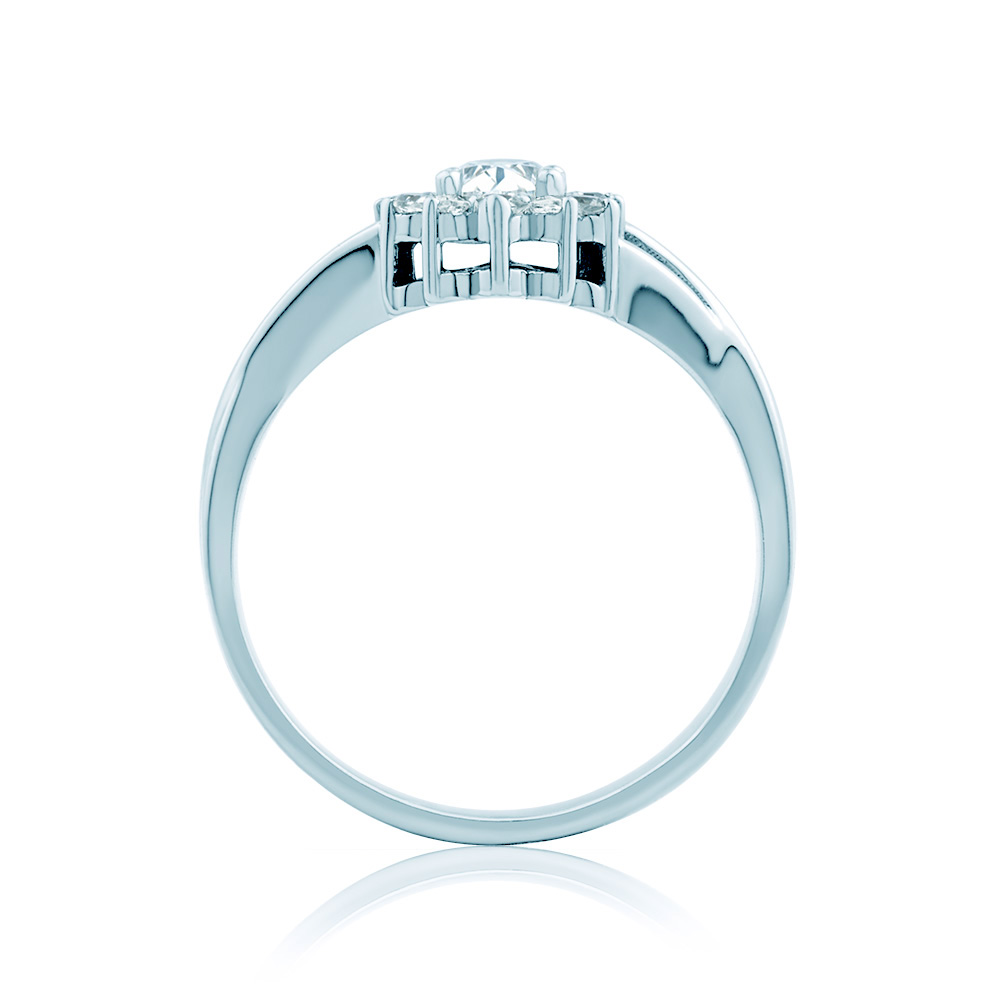 Pierścionek SAVICKI: białe złoto, diamenty - 3