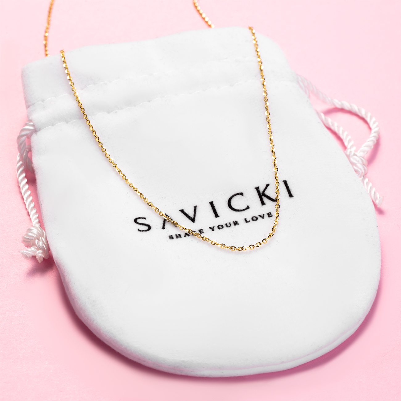 Złoty łańcuszek Savicki: żółte złoto - 4