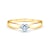 Inel de logodnă Triumph of Love: aur bicolor, cu diamant