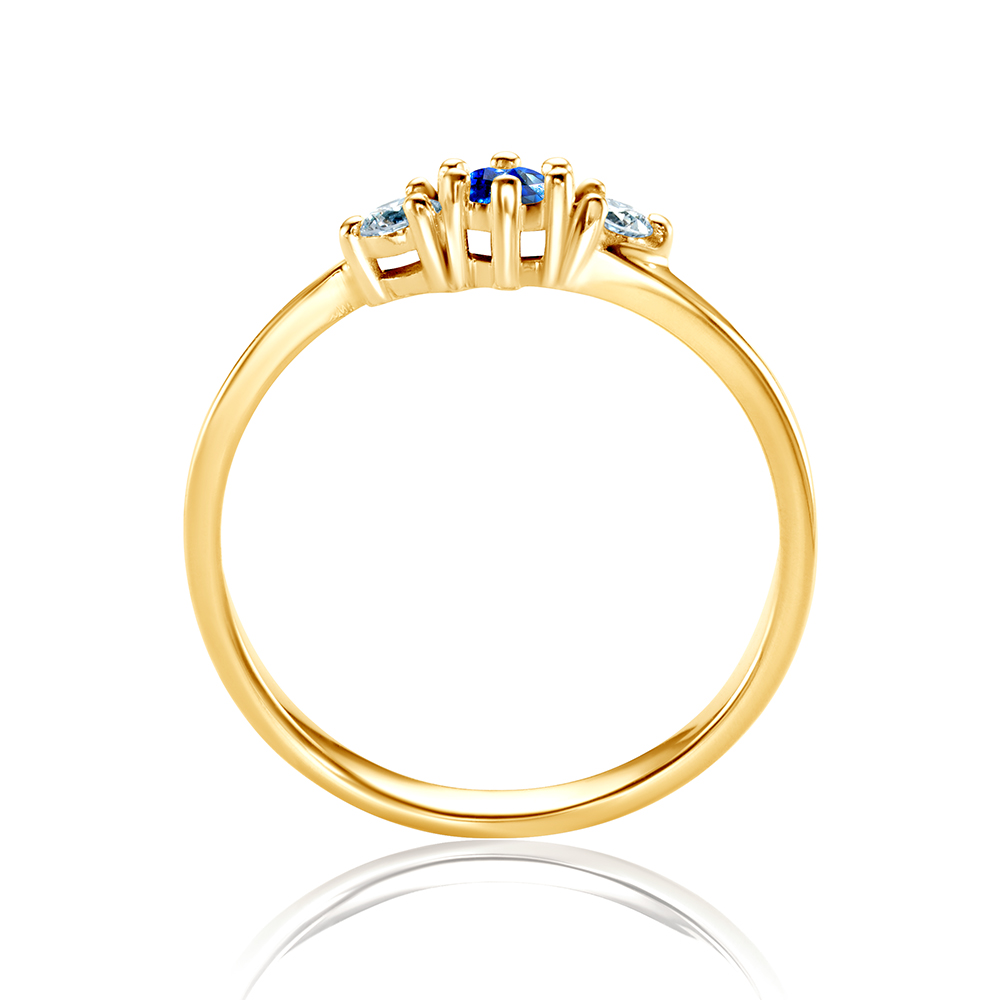 Ring Heart of the Ocean: Gold, Blauer Saphir