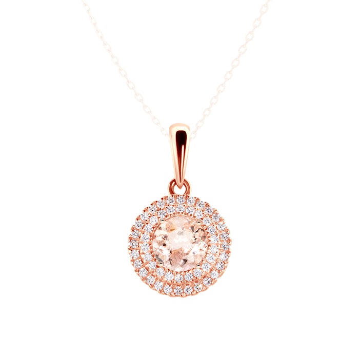 SAVICKI Pendant: rose gold, morganites, diamonds