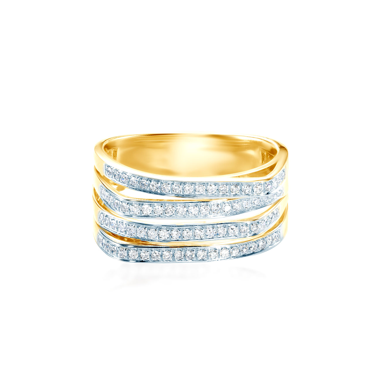 Zásnubný prsteň SAVICKI: žlté zlato, diamanty